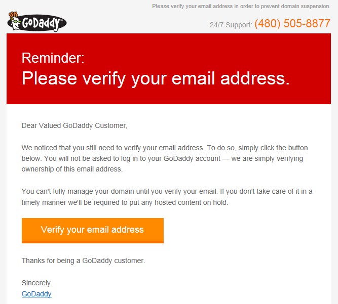 verify your email address‏